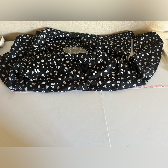 Fall dress, office wear, size large, drawstring waist. Long sleeve midi length - Picture 6 of 14